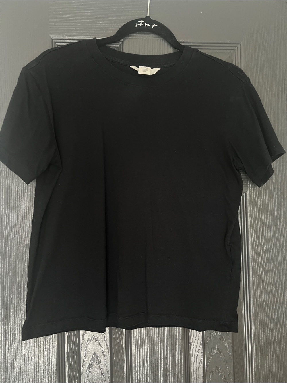 H&M Black Short Sleeve Crew Neck Tee
